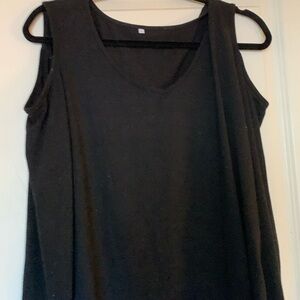 Cold shoulder, long sleeve, slight V-neck top